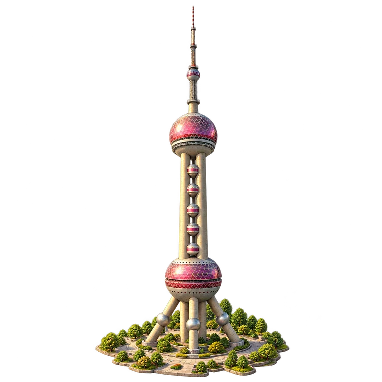 Illustration of Oriental Pearl Tower