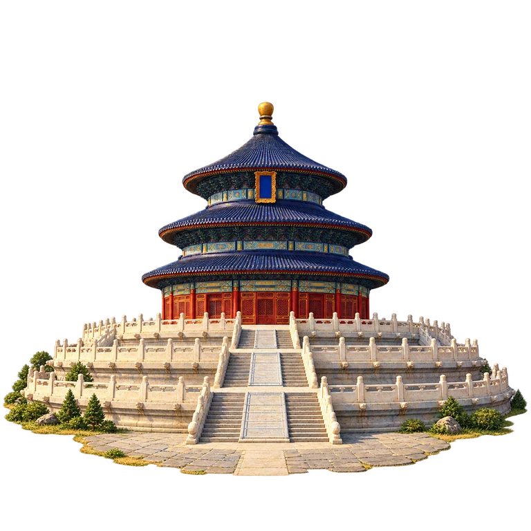 Illustration of Temple of Heaven — Hall of Prayer for Good Harvests