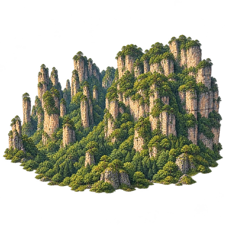 Illustration of Wulingyuan — Ten-mile Gallery