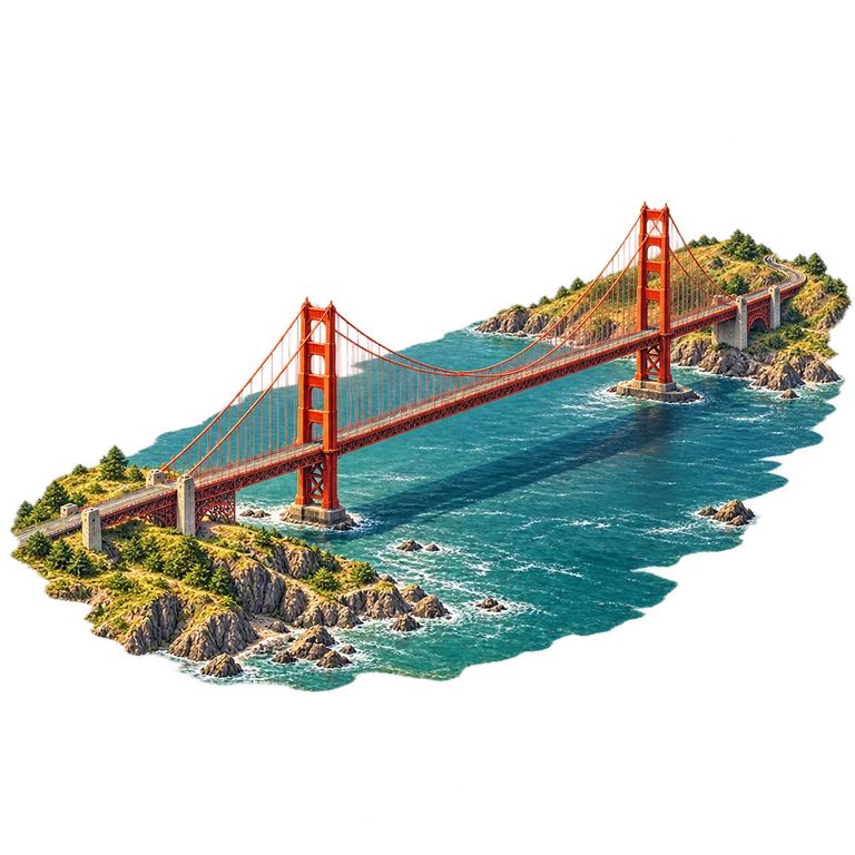 Illustration of Golden Gate Bridge