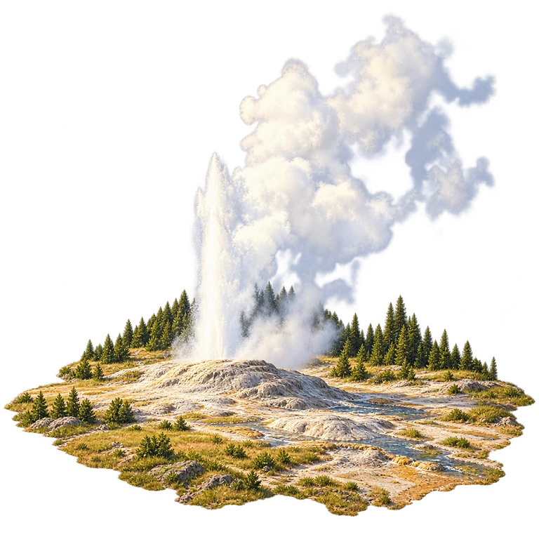 Illustration of Old Faithful