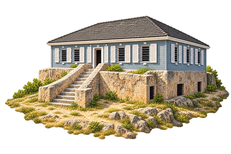 Illustration of Old Courthouse and Jail, Crocus Hill