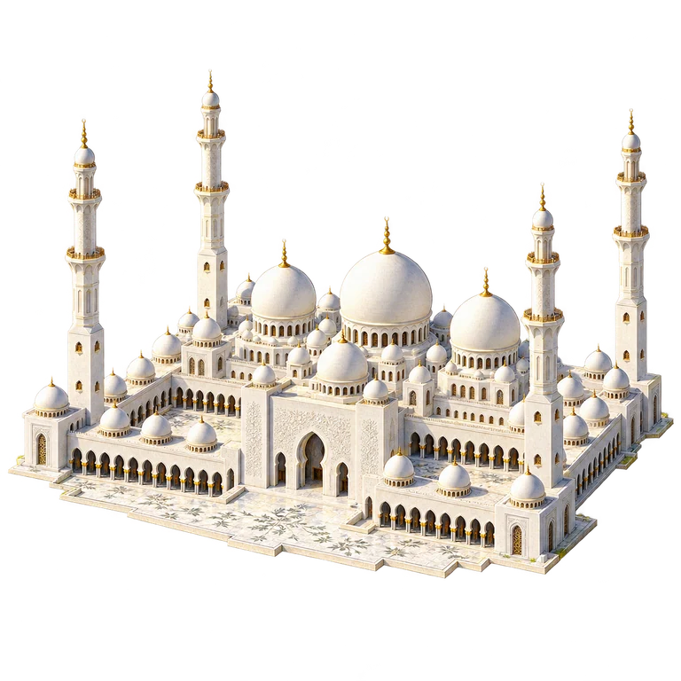 Illustration of Sheikh Zayed Grand Mosque