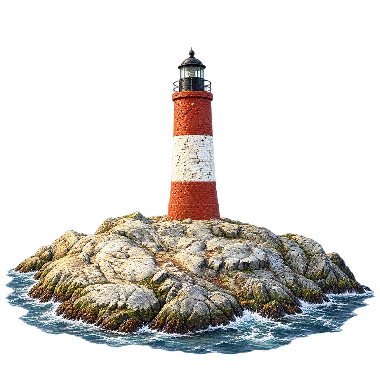 Illustration of Les Éclaireurs Lighthouse