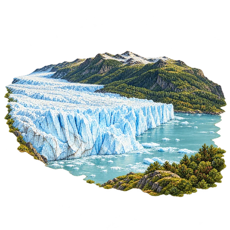 Illustration of Perito Moreno — North Face