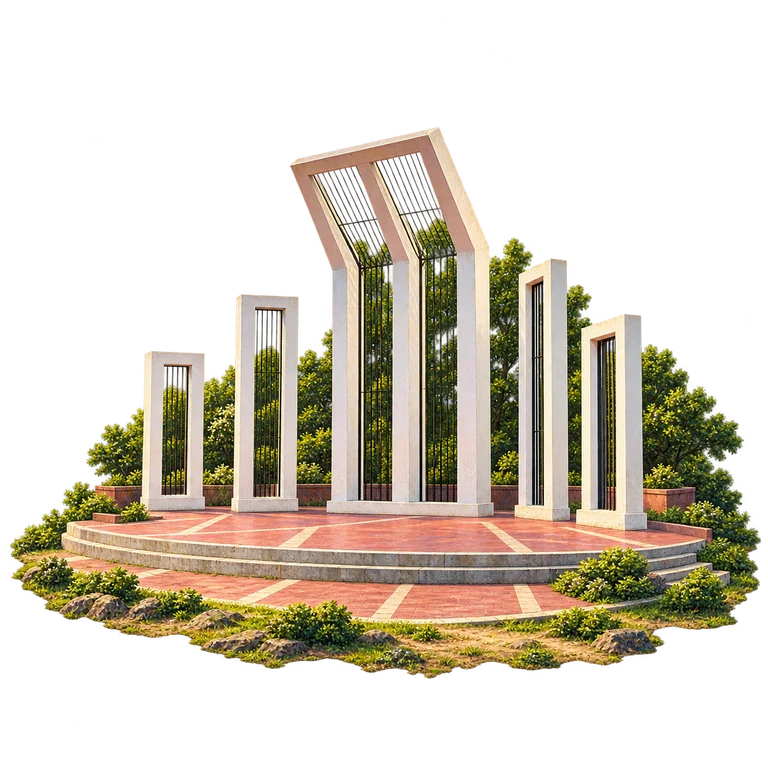 Illustration of Central Shaheed Minar