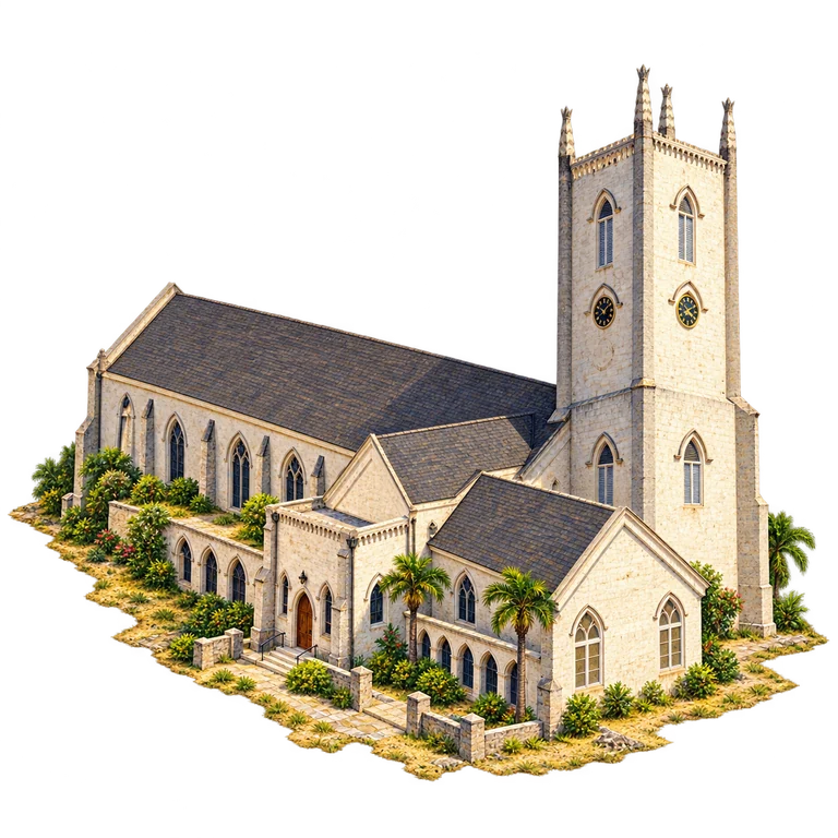 Illustration of Christ Church Cathedral, Nassau