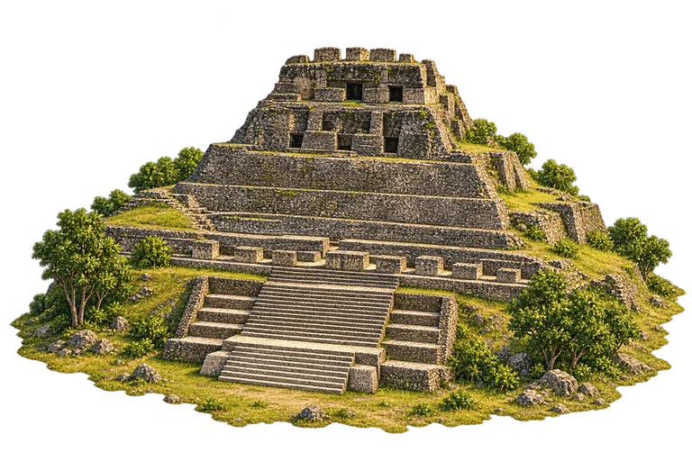 Illustration of Xunantunich — El Castillo