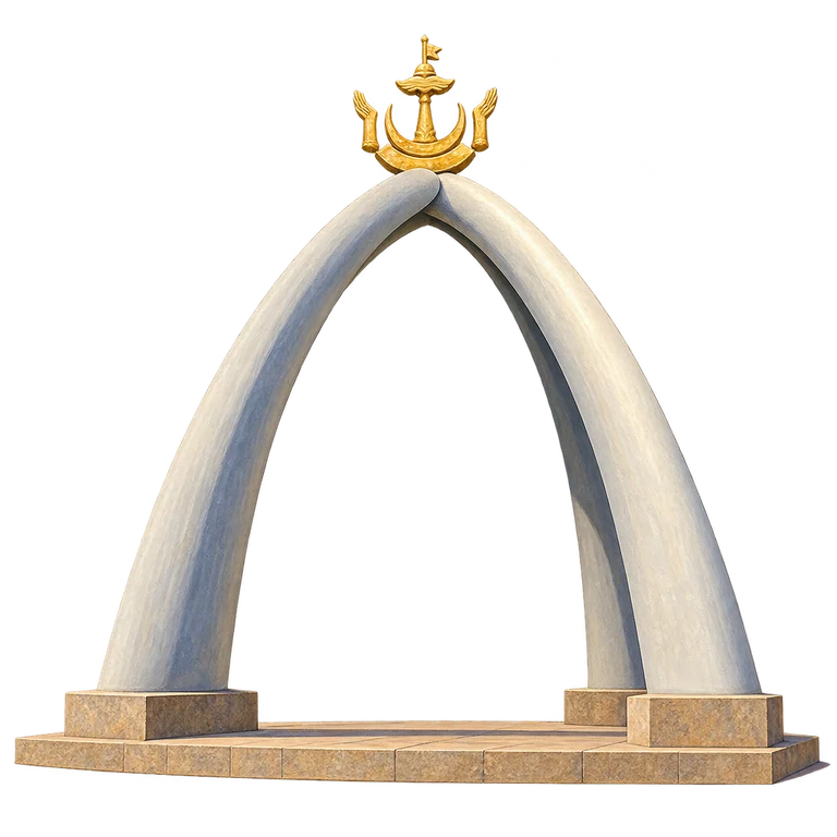 Illustration of Seria’s Billionth Barrel Monument
