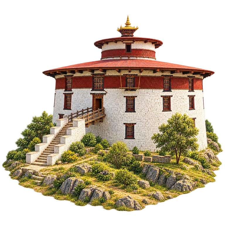 Illustration of Paro Ta Dzong