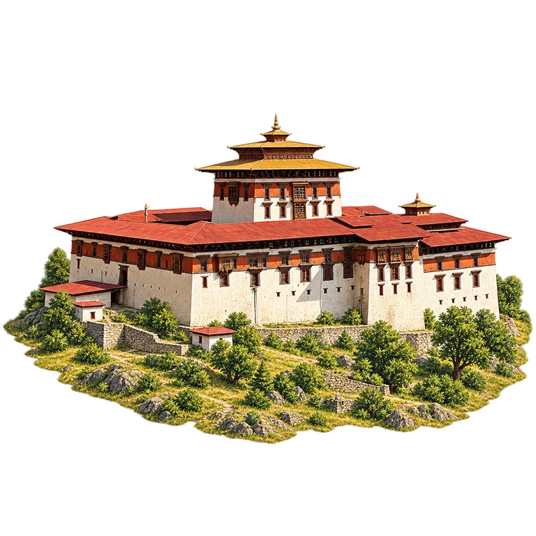 Illustration of Rinpung Dzong
