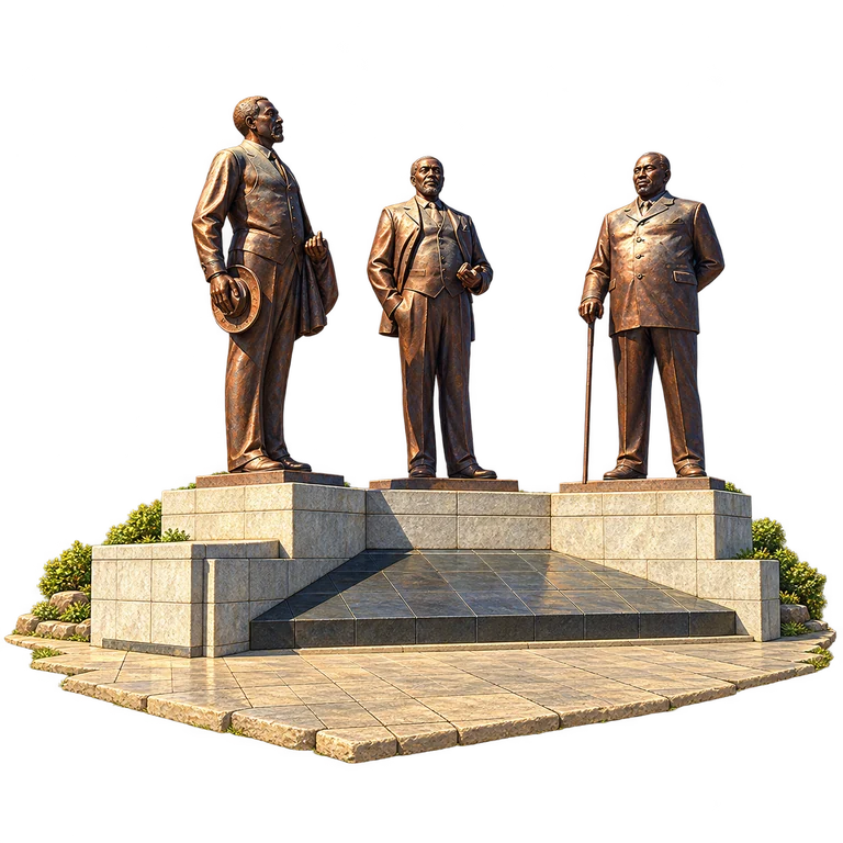 Illustration of Three Dikgosi Monument