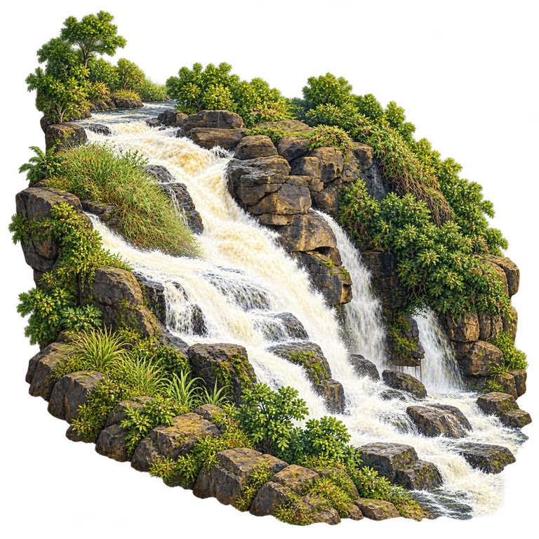 Illustration of Boali Falls Rock Cascade