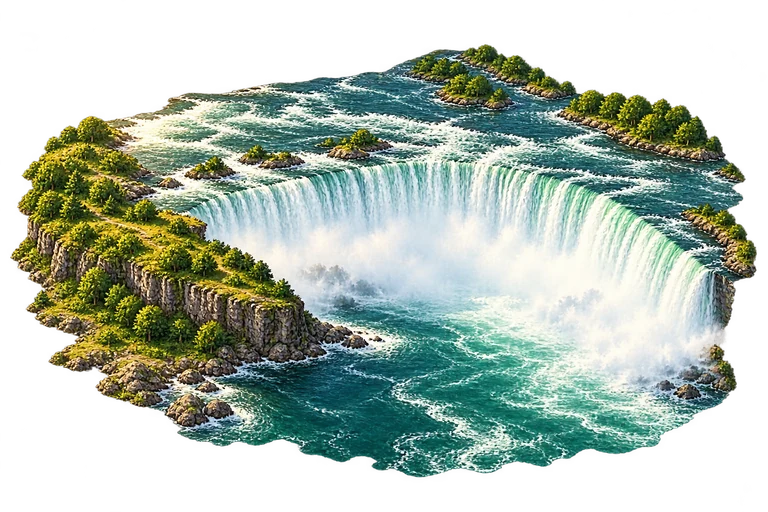 Illustration of Canadian Horseshoe Falls