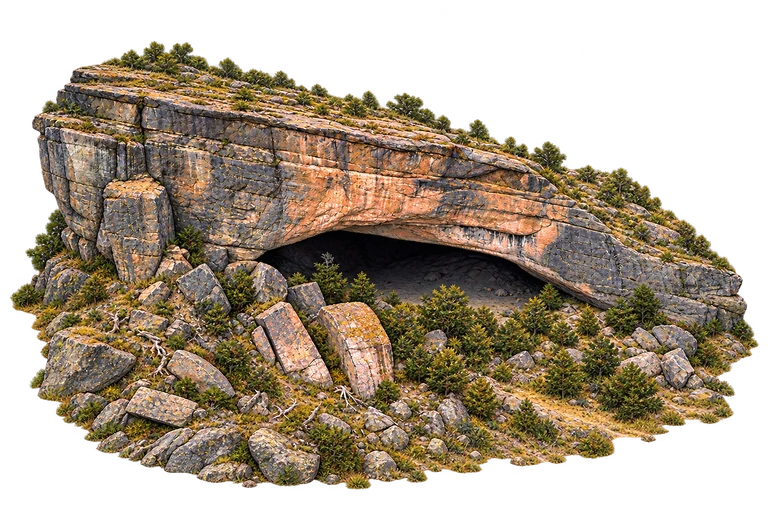 Illustration of Cueva Grande at Cueva del Milodon