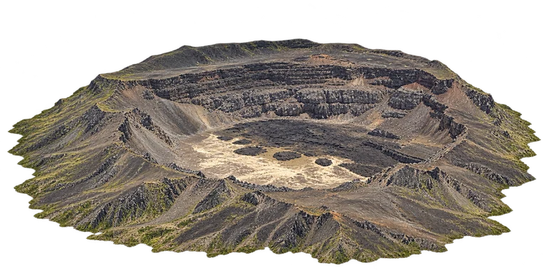 Illustration of Karthala summit caldera