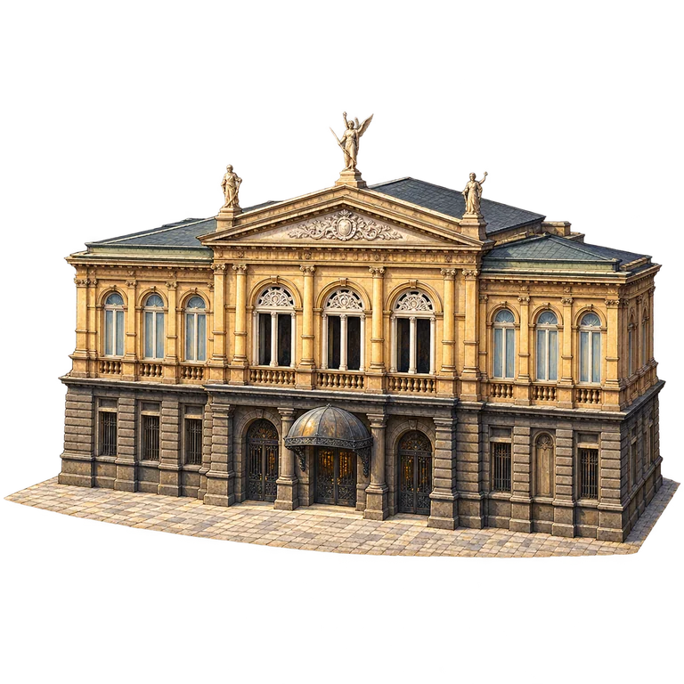 Illustration of Costa Rica’s National Theatre