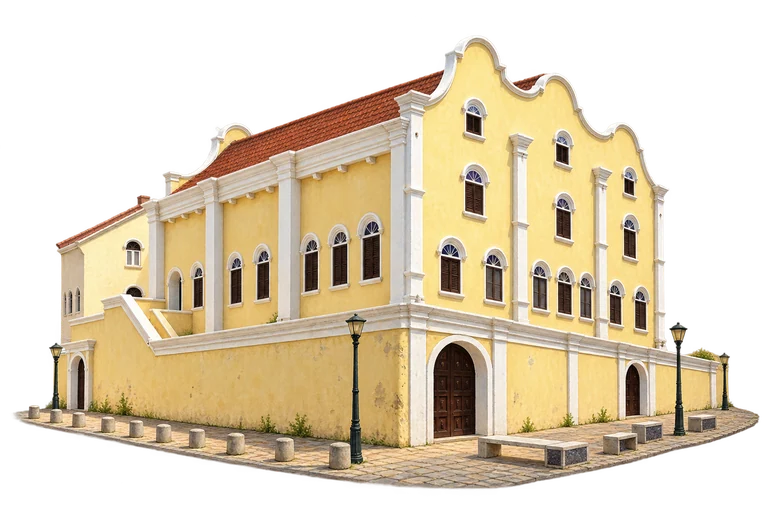 Illustration of Mikvé Israel-Emanuel Synagogue
