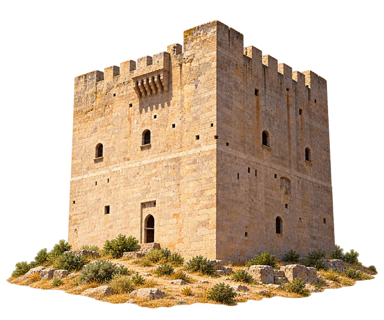 Illustration of Kolossi Castle keep