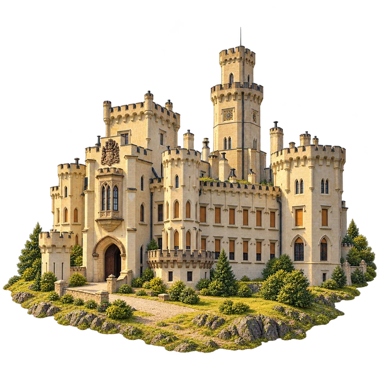 Illustration of Hluboká Castle