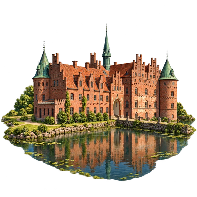 Illustration of Egeskov Castle
