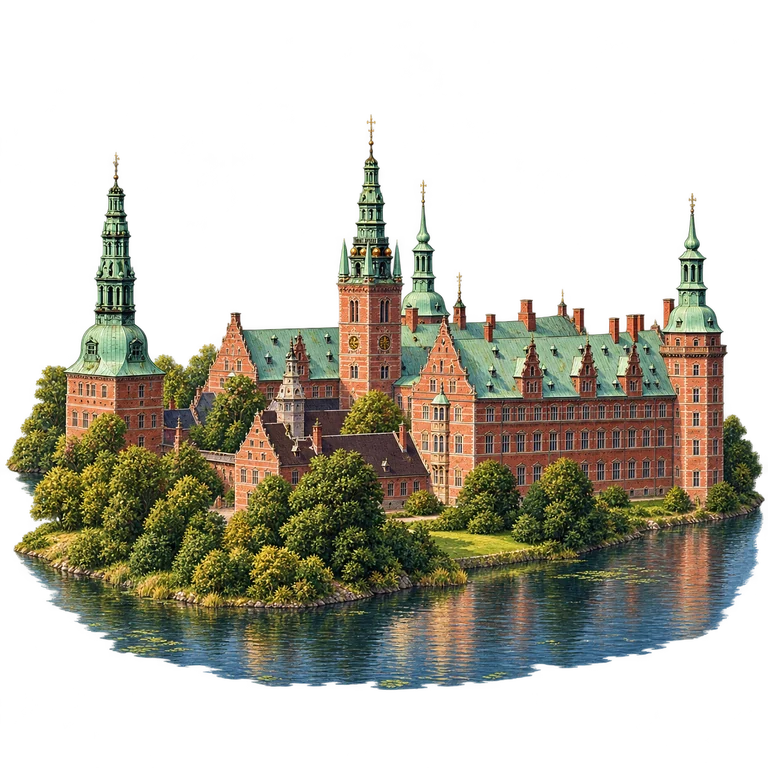 Illustration of Frederiksborg Castle