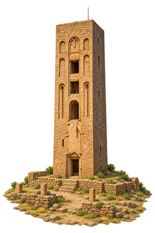 Illustration of Beni Hammad — Surviving Minaret