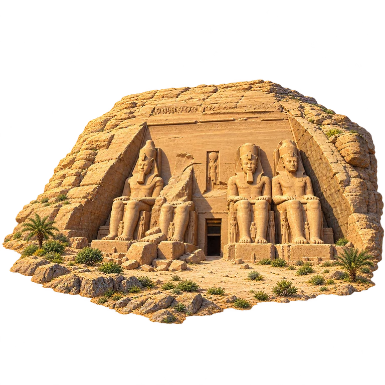 Illustration of Abu Simbel Great Temple