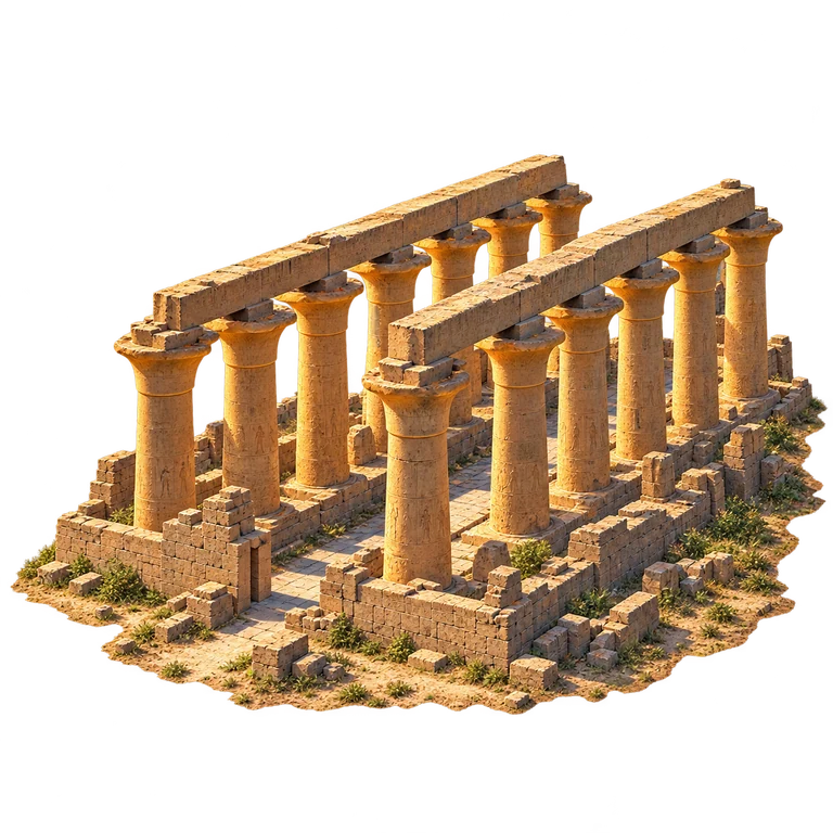 Illustration of Luxor Temple — Great Colonnade