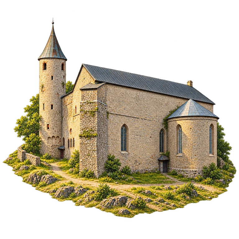 Illustration of Haapsalu Castle Cathedral
