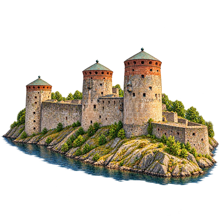Illustration of Olavinlinna Castle