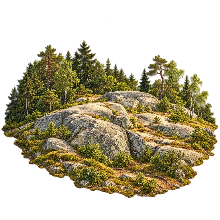 Illustration of Ukko-Koli Summit Rocks