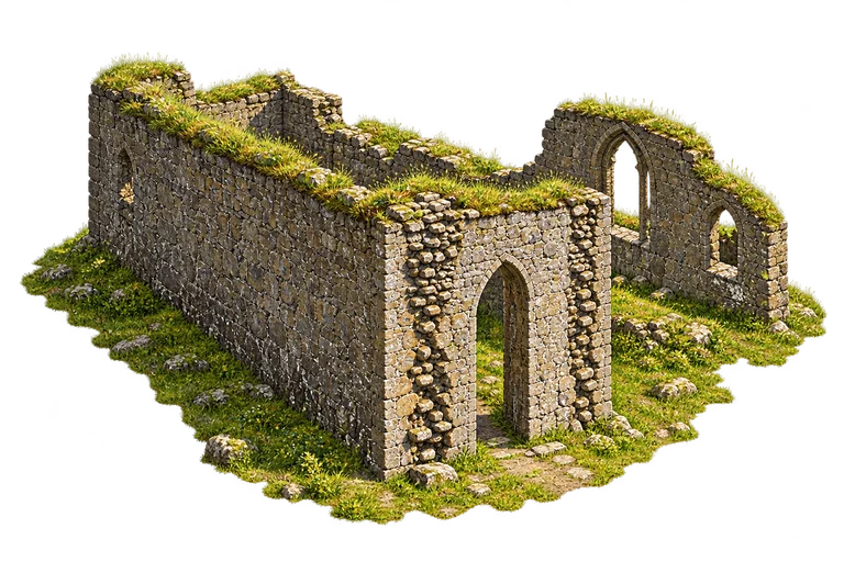 Illustration of Magnus Cathedral — Roofless Walls