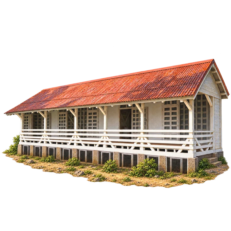 Illustration of Albert Schweitzer Historic Hospital