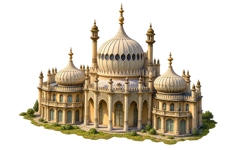 Illustration of Royal Pavilion — Central Frontage