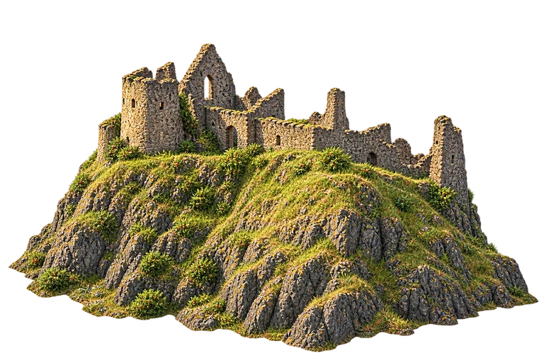 Illustration of Dunluce Castle