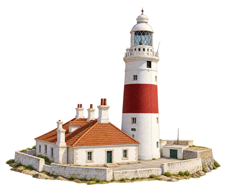 Illustration of Europa Point Lighthouse