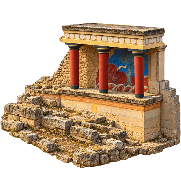 Illustration of Knossos — North Entrance West Bastion