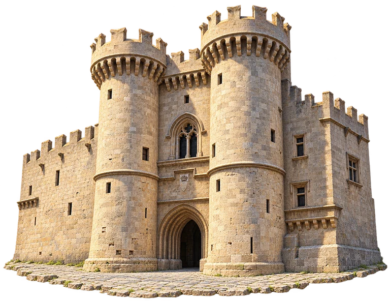 Illustration of Rhodes — Grand Master’s Palace Entrance