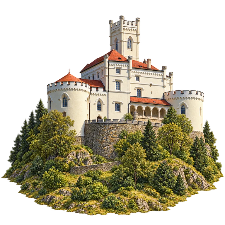 Illustration of Trakošćan Castle
