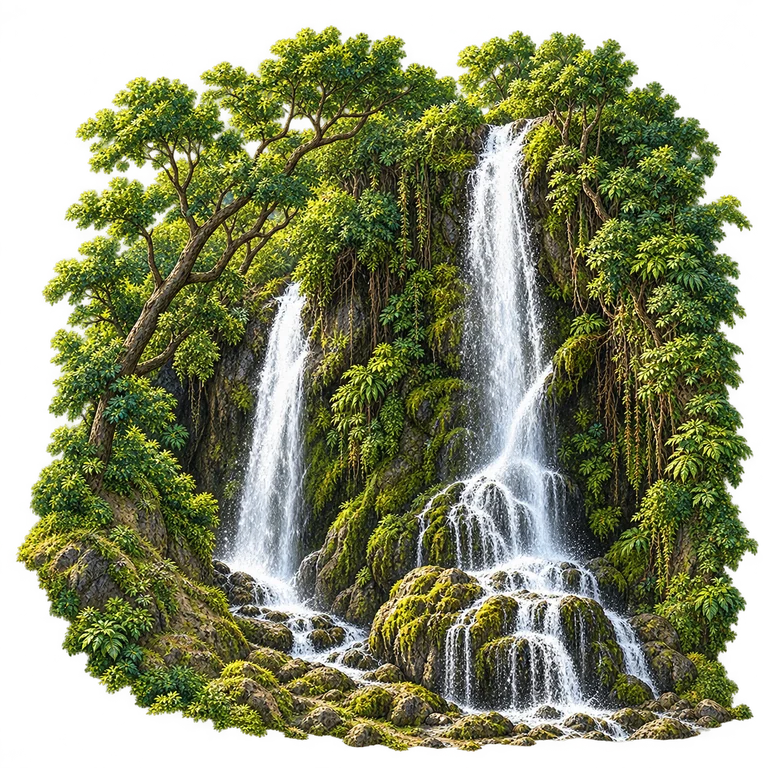Illustration of Saut-d’Eau Waterfall
