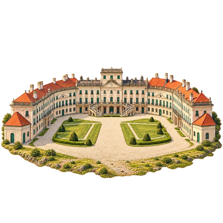 Illustration of Esterházy Palace, Fertőd