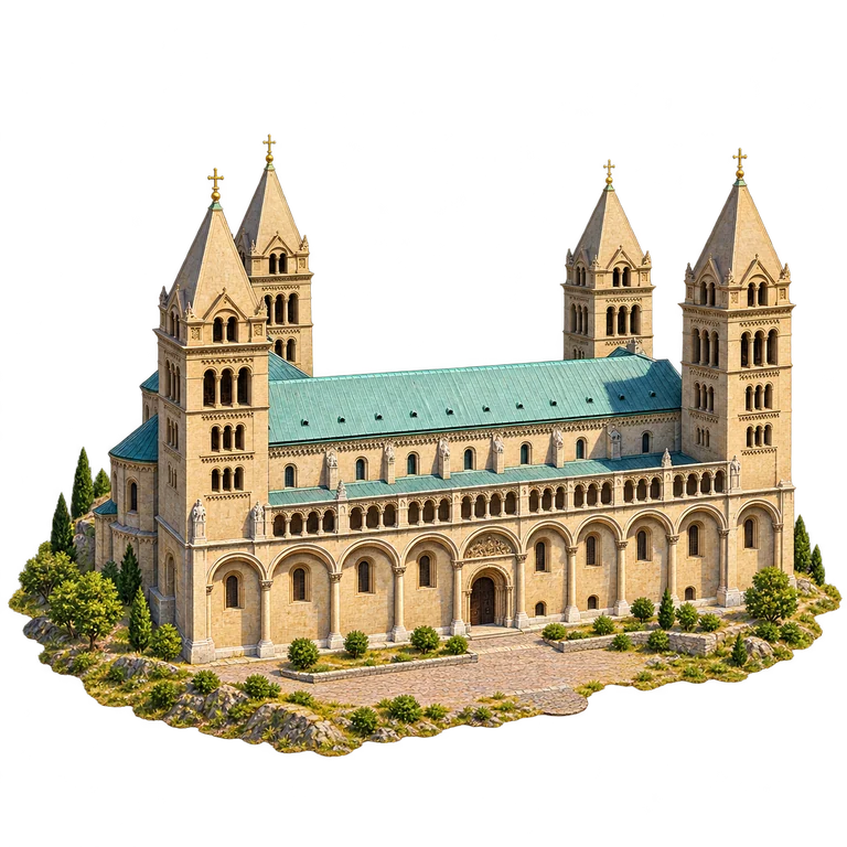 Illustration of Pécs Cathedral
