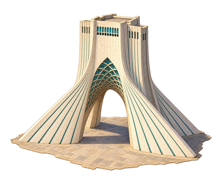 Illustration of Azadi Tower