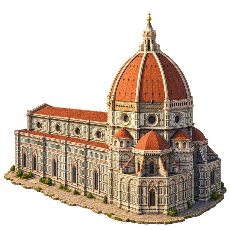 Illustration of Florence Cathedral — Brunelleschi’s Dome