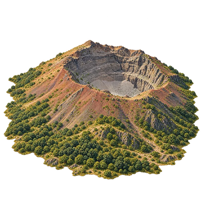Illustration of Vesuvius — Gran Cono Crater