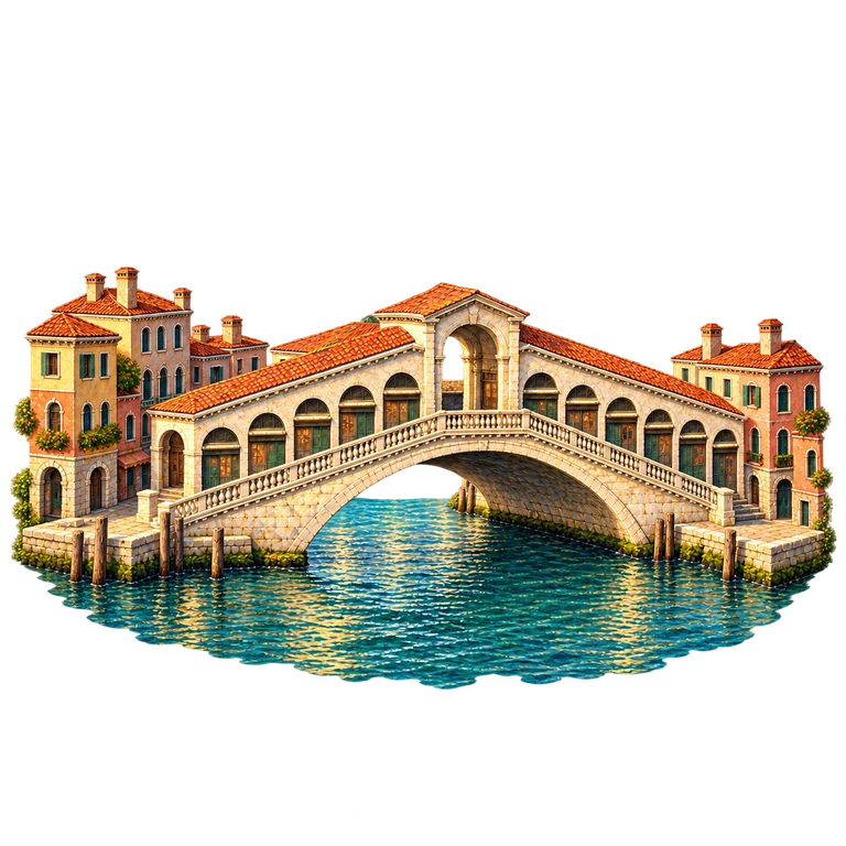 Illustration of Rialto Bridge