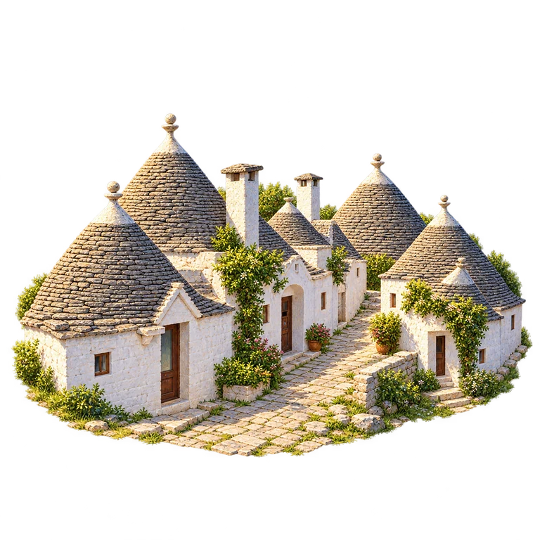 Illustration of Alberobello — Rione Monti