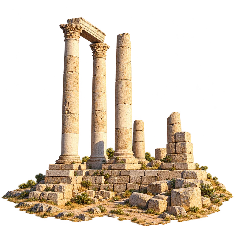 Illustration of Temple of Hercules, Amman