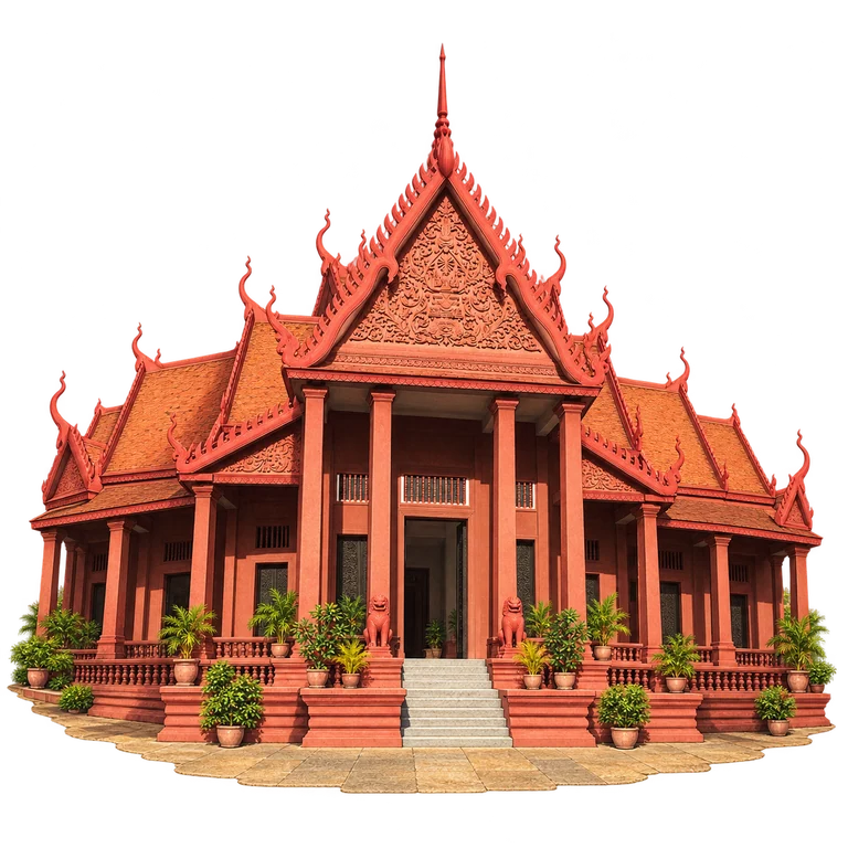 Illustration of National Museum of Cambodia — Entrance